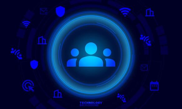 conexión del concepto de tecnología de innovación empresarial. fondo de tecnología. efecto neón. concepto de placa de circuito. tecnología digital de alta tecnología. vector