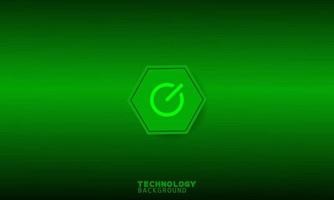 Chat Time Filled icon in a green hexagon. Connection and Communication concept. vector