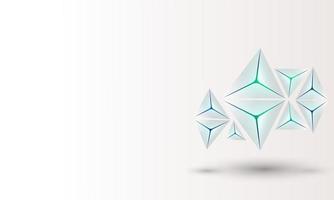 Abstract white 3D Triangle Shapes Background. Illustration Vector design digital technology concept.