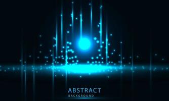 Abstract Light out technology background Hitech communication concept innovation background . Blue light neon , glowing. vector