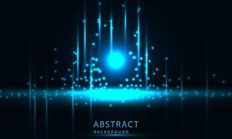 Abstract Light out technology background Hitech communication concept innovation background . Blue light neon , glowing. vector