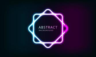 Futuristic Sci-Fi Abstract Neon Light Shapes On Black Background. Exclusive wallpaper design for poster, brochure, presentation, website etc. vector