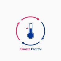 Climate control icon. Thermometer icon. Temperature condition system. Vector