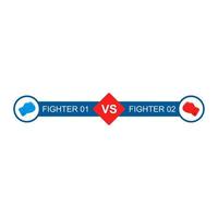 Boxing gloves fight. VS template vector. Versus Battle bar for game vector