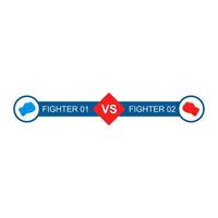 Boxing gloves fight. VS template vector. Versus Battle bar for game vector