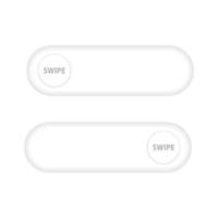 Swipe lock and unlock realistic button. On and Off toggle switch buttons. Neumorphic design. Neumorphism. vector