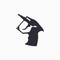 icono de pistola de espuma. icono de herramienta de construcción. pistola para globo doméstico. vector