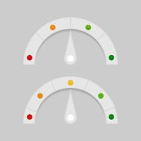 establecer la calificación del medidor de satisfacción del cliente. diferentes emociones para el cliente de retroalimentación. vector