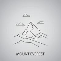 Mount everest in Nepal, Himalayas vector