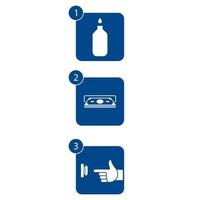 Instruction of use water vending machine. User guide. Vector