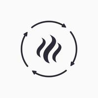 Metabolic process icon. Burn icon. Metabolism and organism synthesis. Vector