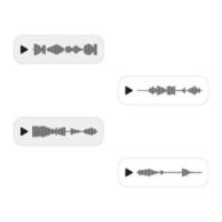 plantillas de chat de mensajes de voz. mensaje de audio para las redes sociales. vector