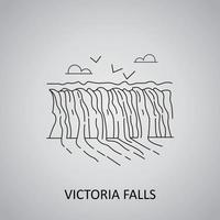 Victoria Falls Zimbabwe icon vector