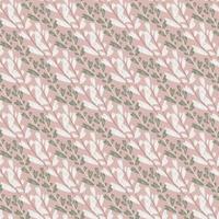 Seamless pattern with branch leaves. Geometric botanical leaf wallpaper. vector
