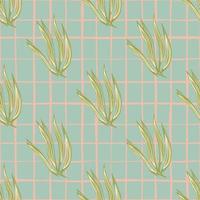 Vintage green seaweeds seamless pattern vector