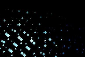 Dark blue vector backdrop with lines, circles, rhombus.