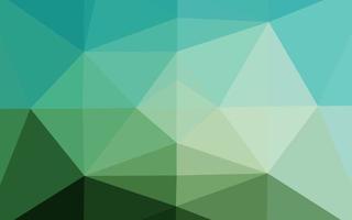 Light Green vector shining triangular background.