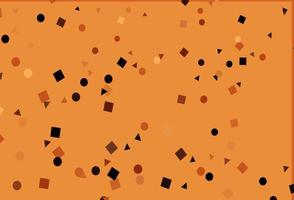 Light Orange vector texture in poly style with circles, cubes.