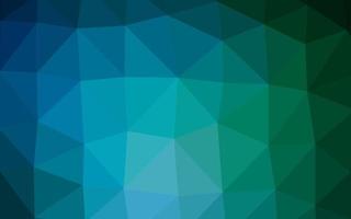 Dark Blue, Green vector shining triangular background.