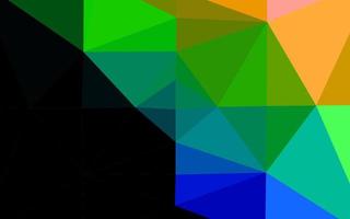 Dark Multicolor, Rainbow vector shining triangular template.