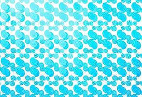 Light BLUE vector background with curved circles.