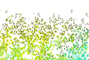 Light Green, Yellow vector pattern with chaotic shapes.