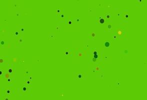 Light Green, Yellow vector background with bubbles.