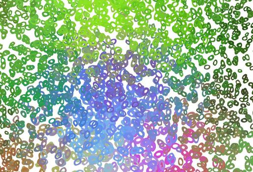 diseño de vector de arco iris multicolor claro con formas circulares.