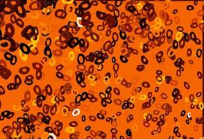 Dark Orange vector pattern with spheres.