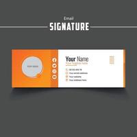 Modern Email Signature vector