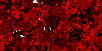 Dark Red vector background with triangles.