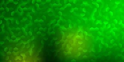 Dark blue, green vector background with hexagonal shapes.