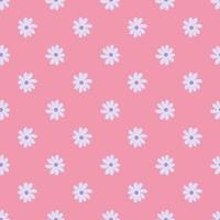 Doodle ditsy seamless pattern. Hand drawn chamomile print. Abstract floral ornament vector