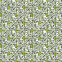 Abstract seamless nature pattern with palm exotic outline monstera leaves print. Contoured ornament. vector