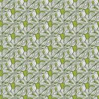 Abstract seamless nature pattern with palm exotic outline monstera leaves print. Contoured ornament. vector