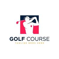 diseño de logotipo de ilustración de deporte de golf para hombres vector