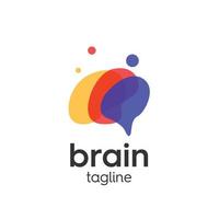 Brain template logo premium vector