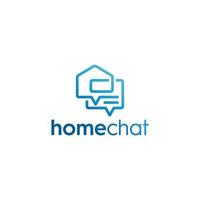 Conversation box with pictures of houses for the real estate logo vector