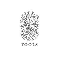 illustration logo vector graphic of dry trees and fibrous roots, good for the art logo