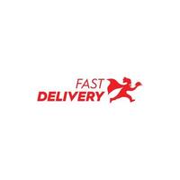 logotipo de ilustración gráfico vectorial de corredores que entregan pedidos rápidos, bueno para logotipos de entrega de alimentos vector