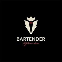 illustration logo vector graphics of tuxedo and fancy crown, good for nightclub logos