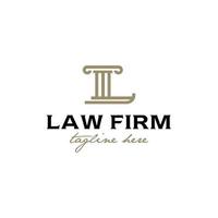 Justice law logo design template premium vector