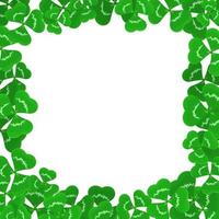 Three leaf clover square background vector