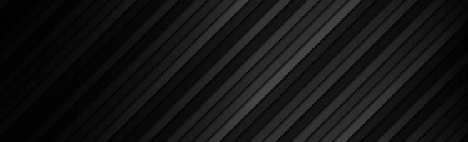 Panoramic black and gray diagonal lines, web background - Vector