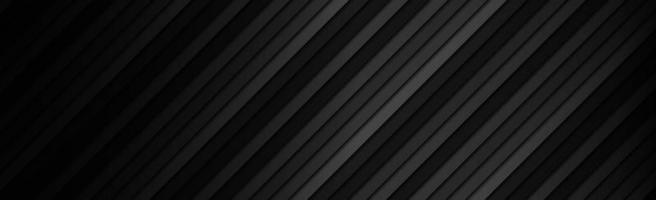 Panoramic black and gray diagonal lines, web background - Vector