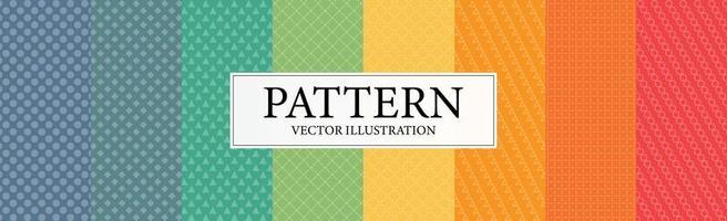 Assembly of seamless patterns, abstract shapes - Vector