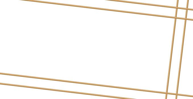 Modern geometric luxury web postcard template for business or presentation with golden lines on white background - Vector