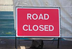 road closed sign photo