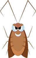 cockroach cartoon on white background vector