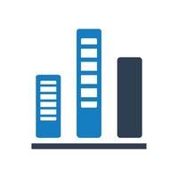 Presenting statistics report, bar chart icon, Business Bar Graph vector